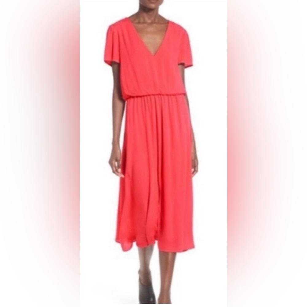 WAYF Blouson Midi Dress